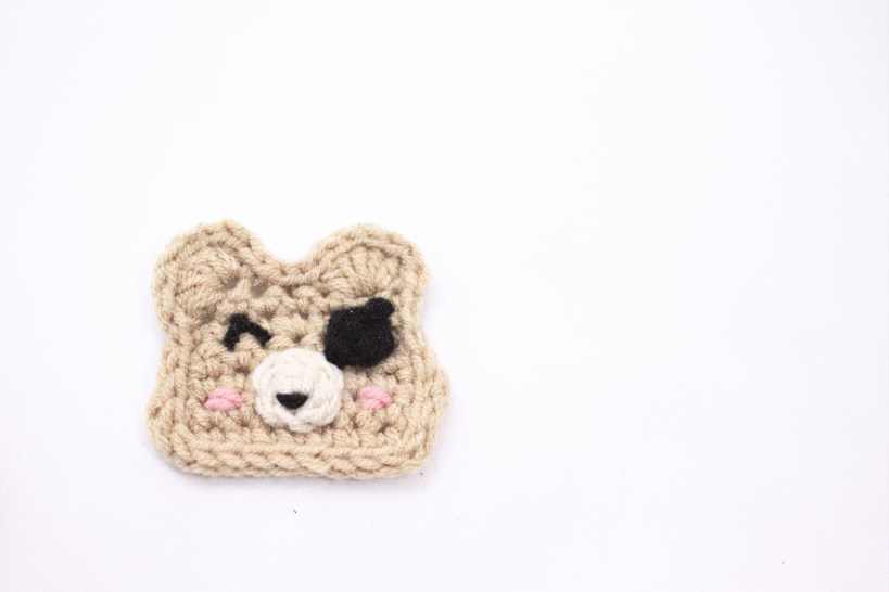 Pirate Bear Appliqué Motif